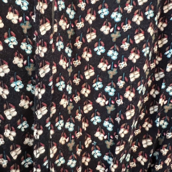 Alythea Ditsy Floral Flutter Sleeve Tie Front Cut Out V-neck Romper Split Back M - Picture 10 of 12